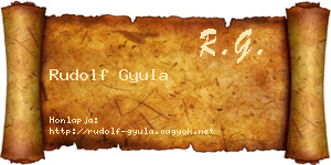 Rudolf Gyula névjegykártya